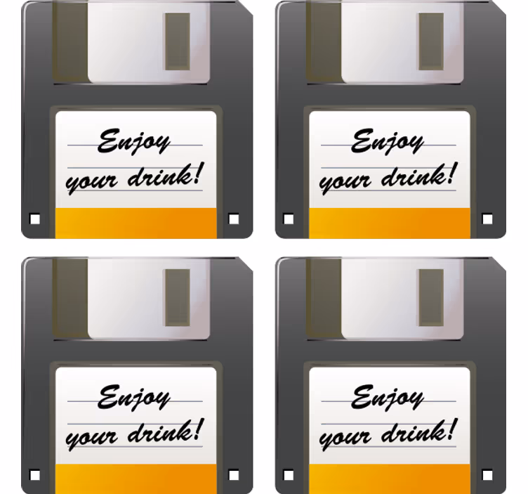 Σουβέρ υπενθύμισης ποτού δισκέτας floppy disk - TenStickers