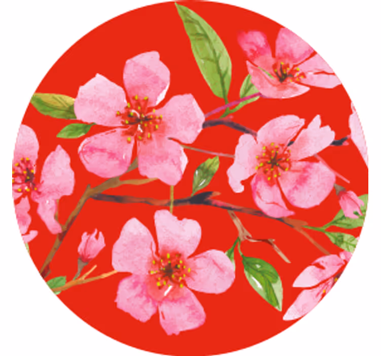 όμορφο ακουαρέλα sakura λούνα παρκ - TenStickers