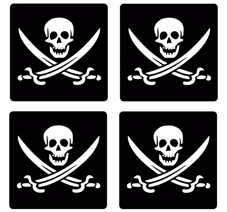 πειρατής jolly roger geek σουβέρ - TenStickers