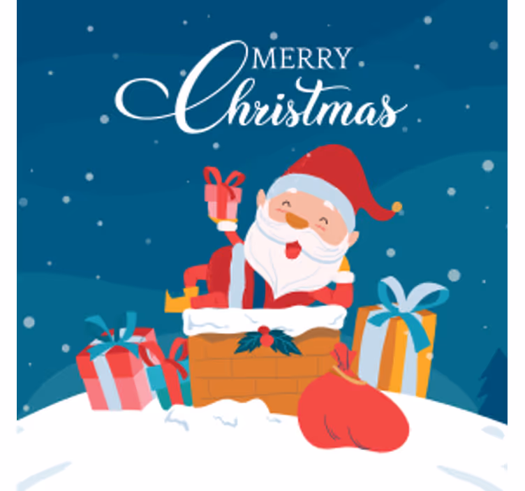 καλα χριστουγεννα santa christmas coaster - TenStickers