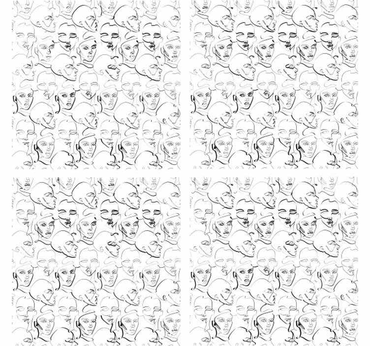 Line art αντιμετωπίζει μοτίβο πιο σουβέρ - TenStickers