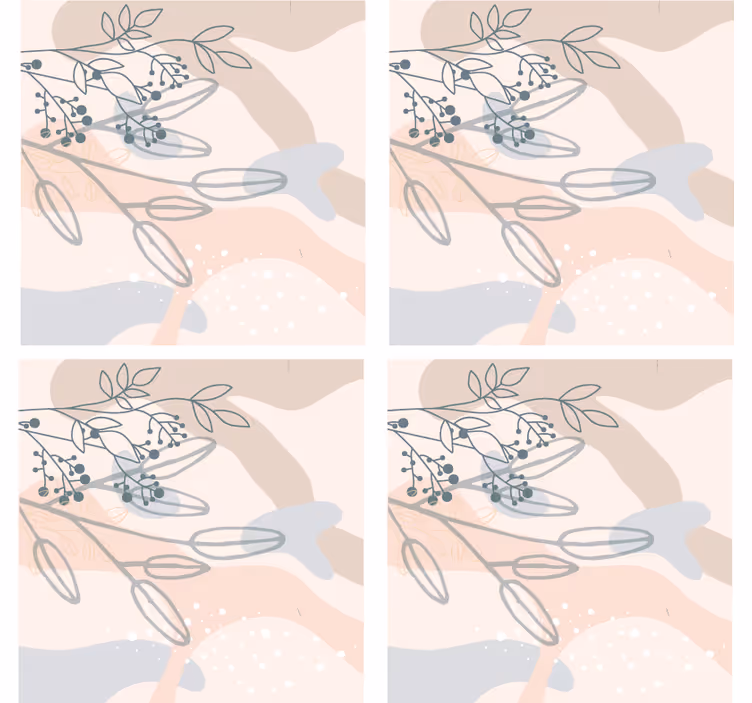 "boho" floral εικονογράφηση μοντέρνο σουβέρ - TenStickers