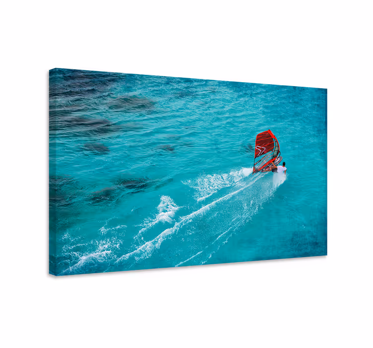 Μπλε πίνακας για windsurfing στο νερό - TenStickers