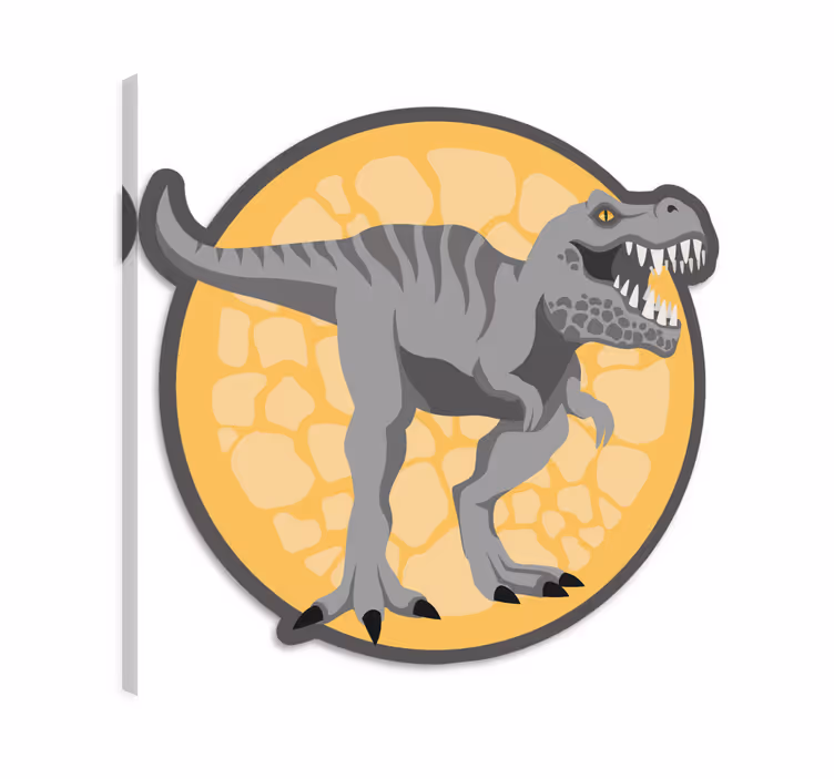Δεινόσαυρος καμβάς ζωγραφικής φόντο t-rex χειροποίητο - TenStickers