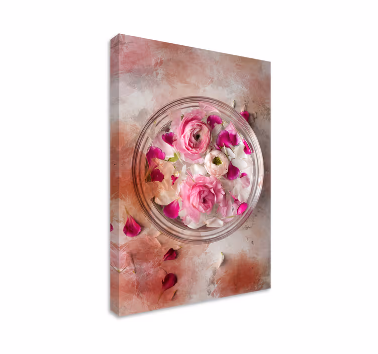 Floral μπολ 3d μοντέρνα καμβά τοίχο τέχνη - TenStickers