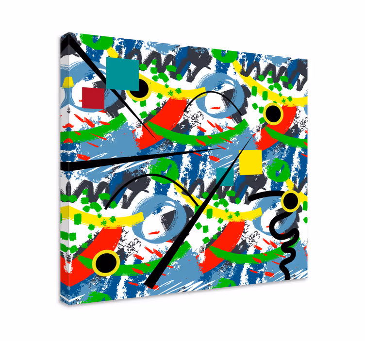 Kandinsky στυλ αφηρημένη τέχνη τοίχου καμβά - TenStickers
