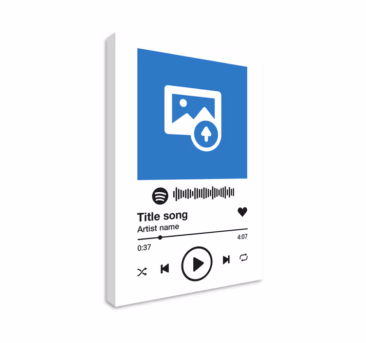 Spotify μουσική λευκό φόντο καμβά τέχνη - TenStickers