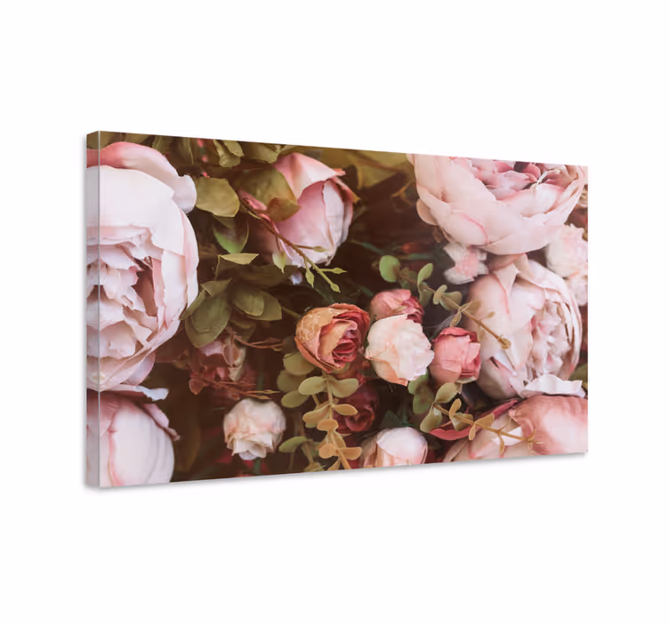 Vintage flores ρετρό καμβά τέχνη - TenStickers