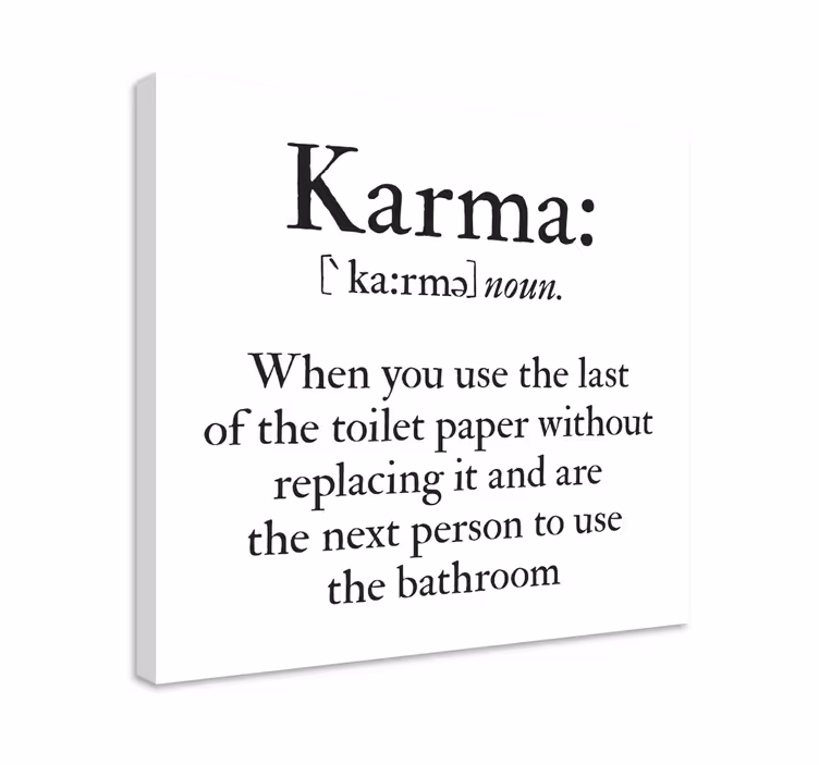 μπανιέρα διασκέδαση karma μπάνιο καμβά τέχνης - TenStickers