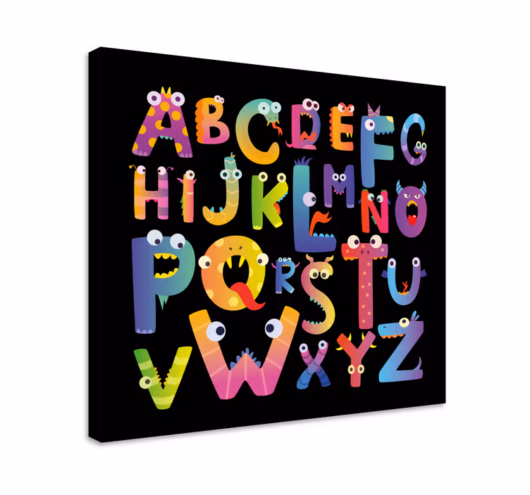 παιδικό αλφάβητο καμβά εκτυπώσεις - TenStickers