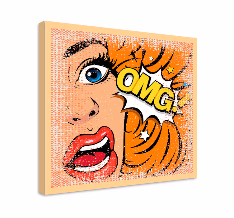 Pop art face καμβά τέχνες - TenStickers