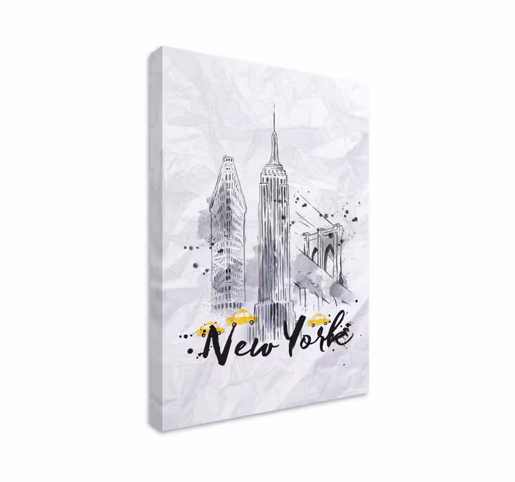 Skyline new york καμβά εικόνες για διάδρομο - TenStickers