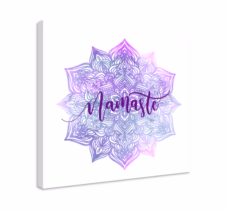 μωβ mandala namaste mandala καμβά τοίχου τέχνης - TenStickers