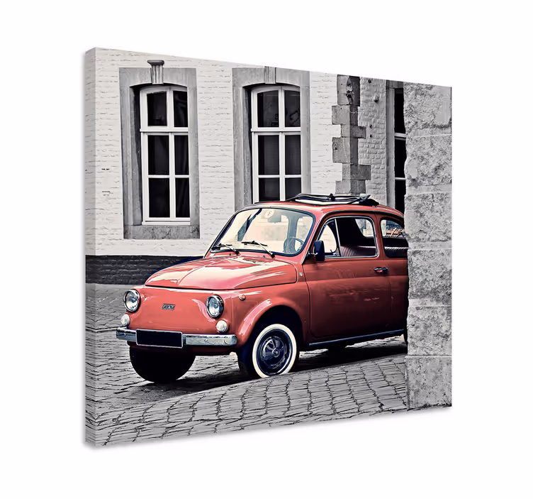 Vintage παλιά επίπεδη 500 ρετρό καμβά - TenStickers