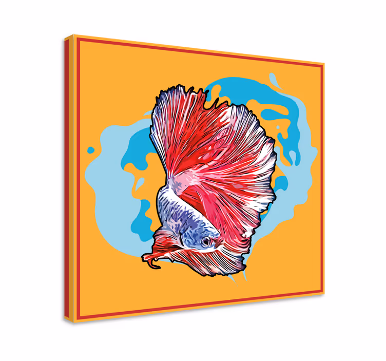 Καμβάς ζωγραφικής ψαριών Ζωντανός betta fish - TenStickers