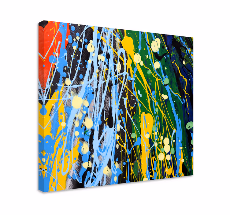 Art rainbow χρώμα splash καμβά art print - TenStickers