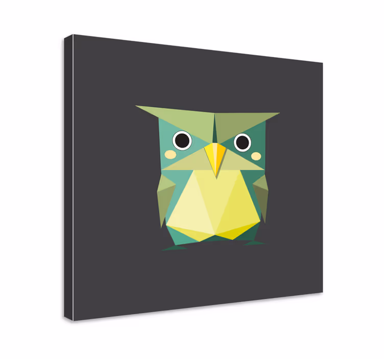 Origami κουκουβάγια ζωικά καμβά - TenStickers