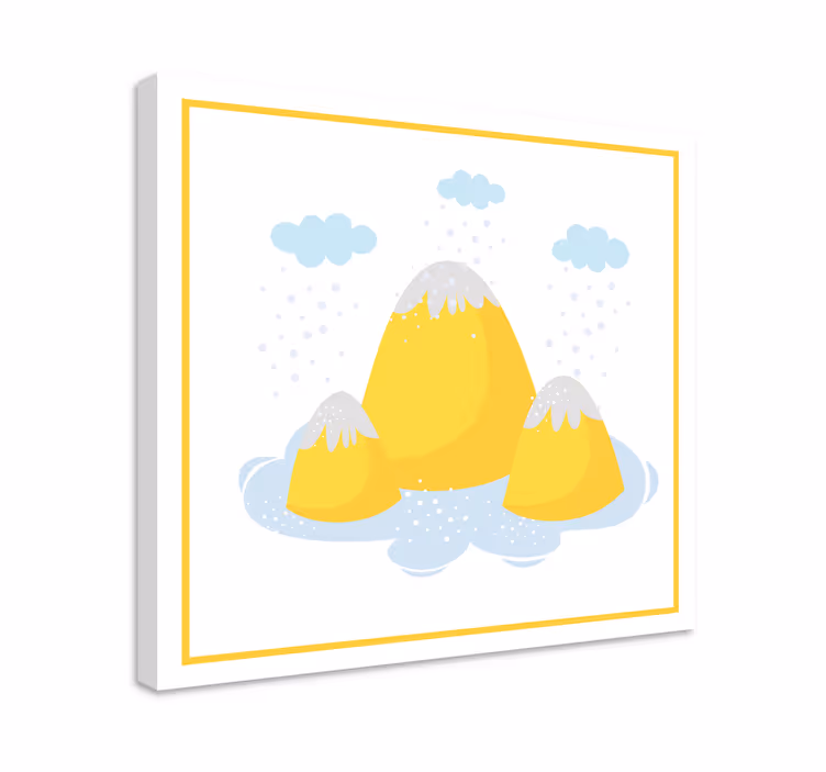 Καμβάς ζωγραφική τοπία Κίτρινα Βουνά Π peaks - TenStickers
