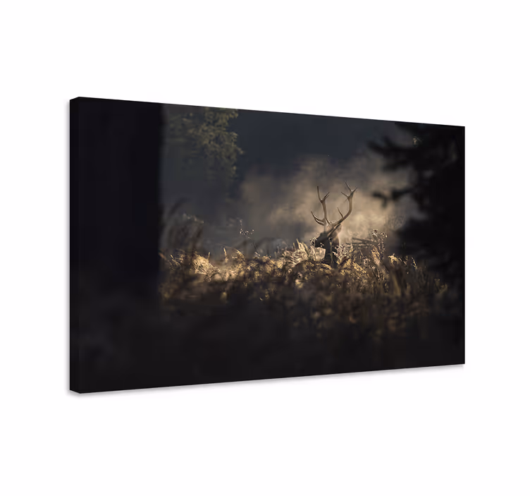 Ελάφι καμβάς ζωγραφικής Βασιλική Σιλουέτα - TenStickers
