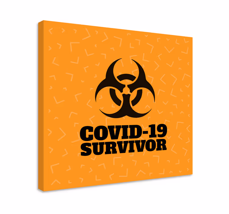 Covid survivor αστείο σχέδιο απόσπασμα καμβά - TenStickers