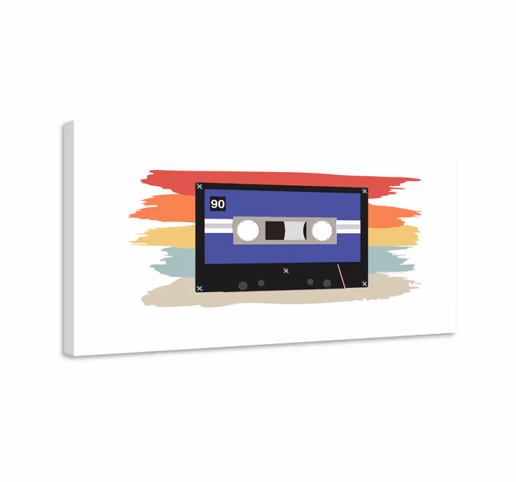 ρετρό vintage κασέτα ρετρό καμβά - TenStickers