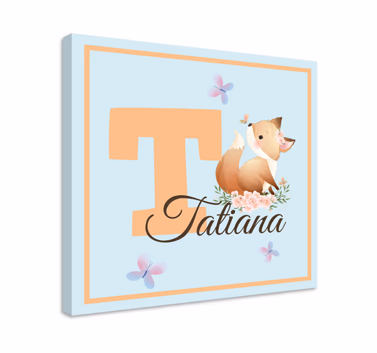 Μωρού καμβάς ζωγραφική Φιλικός Αλεπούς - TenStickers