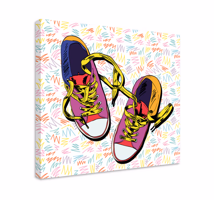 Converse εικονογράφηση παπούτσια 80s ρετρό καμβά - TenStickers