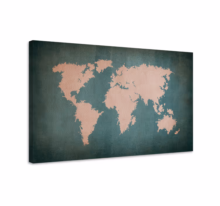 Worldmap vintage στυλ παγκόσμιος καμβάς χάρτη - TenStickers