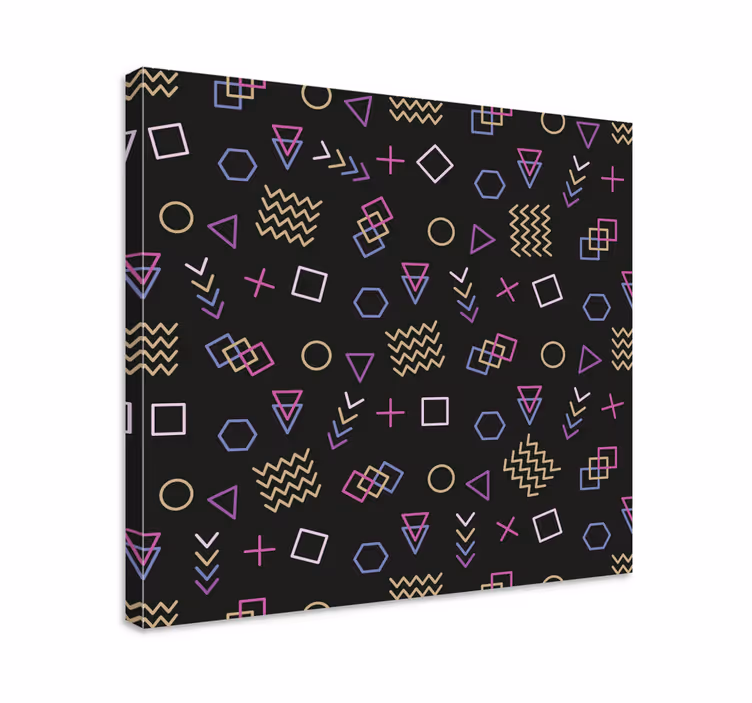Γεωμετρικός καμβάς με σχέδιο γεωμετρικών σχημάτων - TenStickers