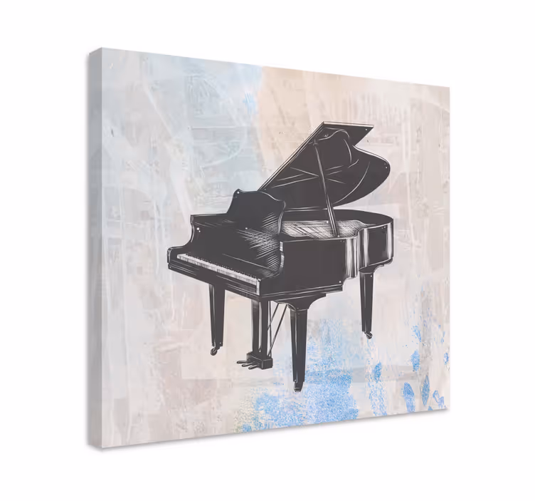 Shabby chic πίνακας ρετρό καμβά πιάνου - TenStickers