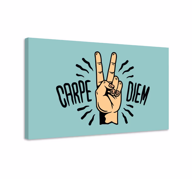 Καμβάς με παραθέσεις χειρονομία carpe diem - TenStickers