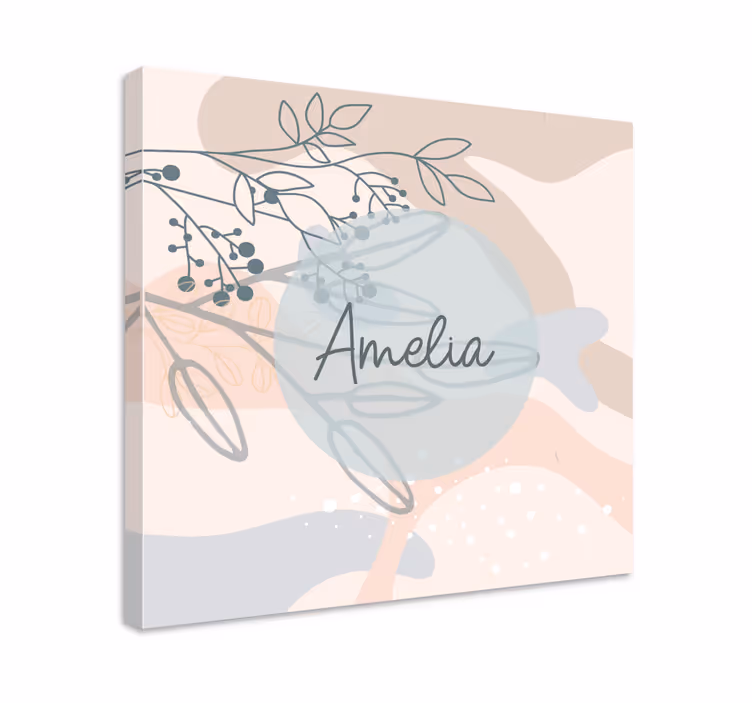"boho" floral εικονογράφηση καμβάς - TenStickers