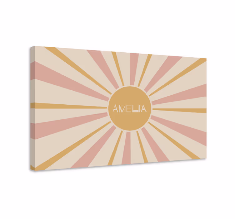 ΑΒΓ γράμματα καμβάς ζωγραφικής amelia sunburst design - TenStickers