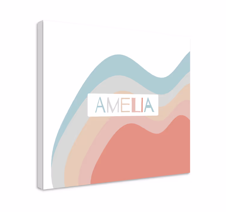 Καμβάς νηπιαγωγείου "boho" rainbow waves - TenStickers