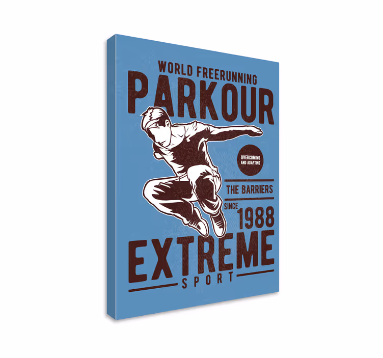 Εκτύπωση αφίσας vintage parkour - TenStickers