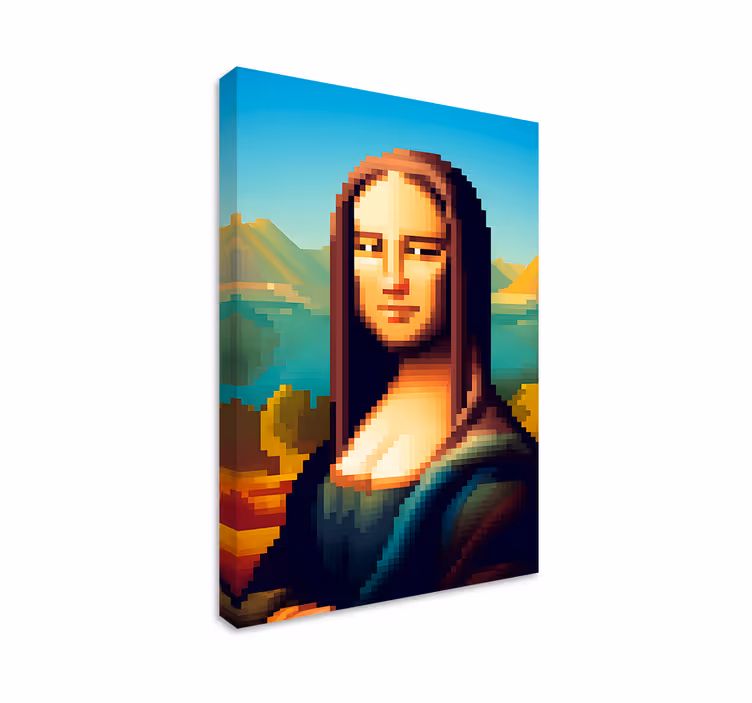 τέχνη καμβάς ζωγραφική τέχνη pixel gioconda - TenStickers