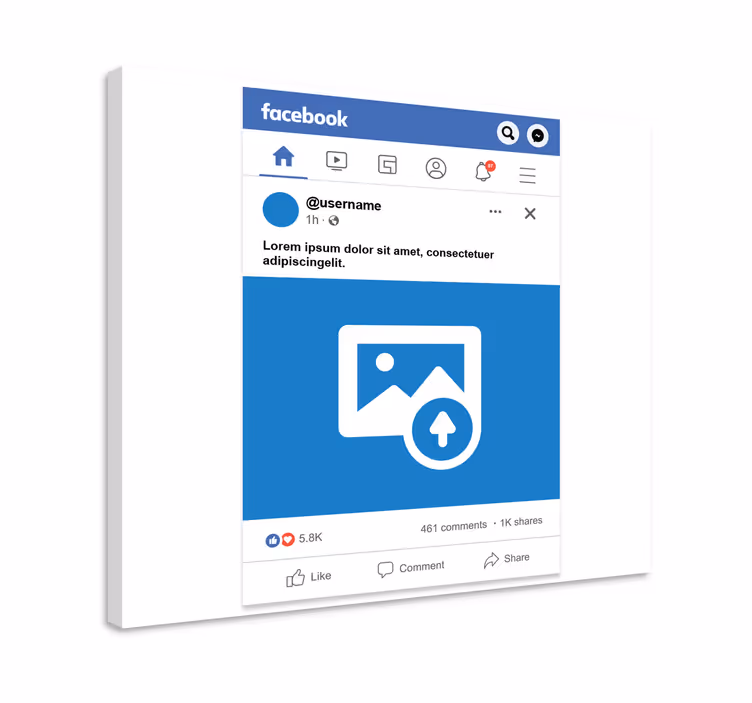 Εξατομικευμένος καμβάς πίνακας οθόνη facebook - TenStickers