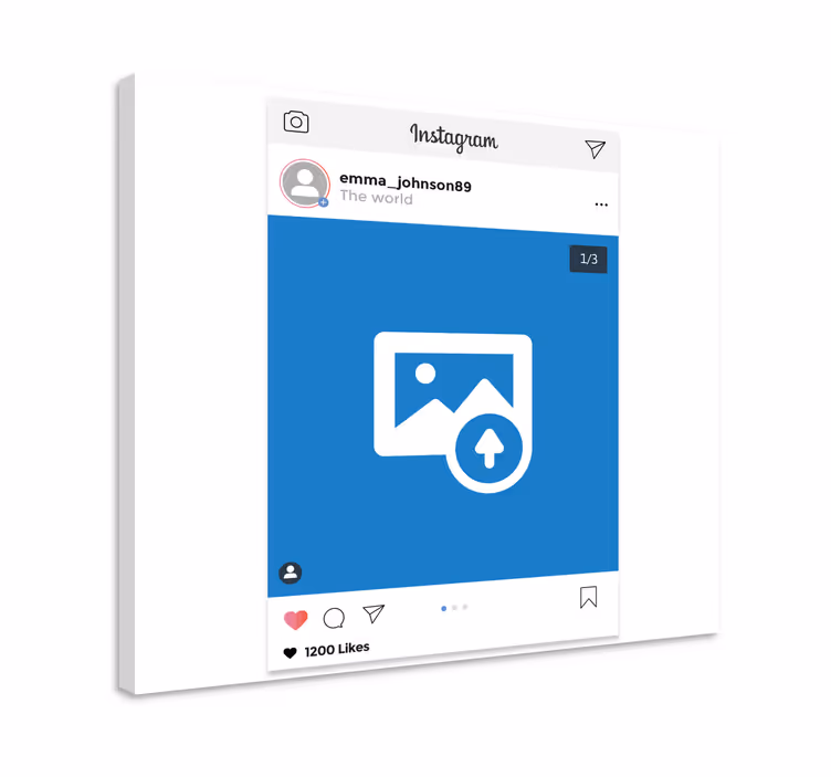 Εξατομικευμένος καμβάς πίνακας οθόνη instagram - TenStickers