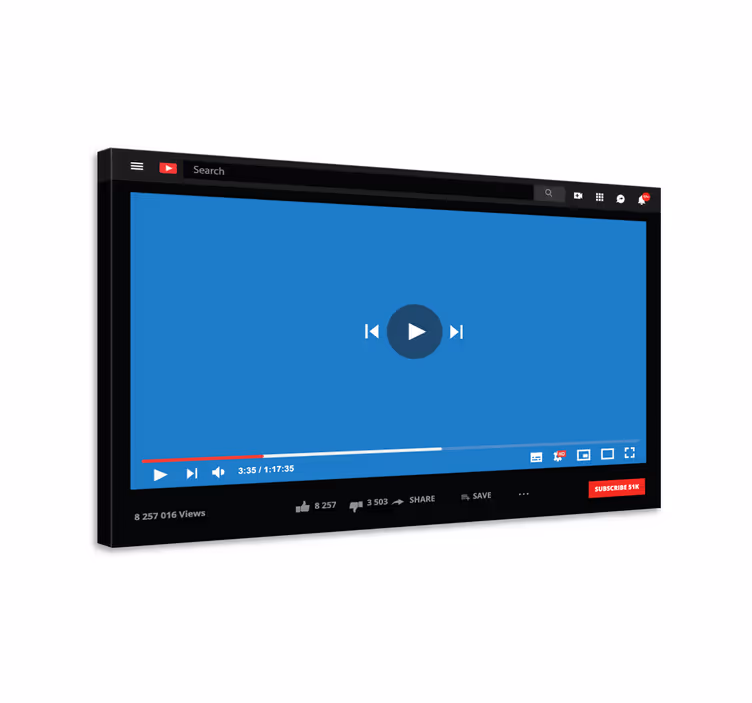 Εξατομικευμένος καμβάς πίνακας youtube - TenStickers