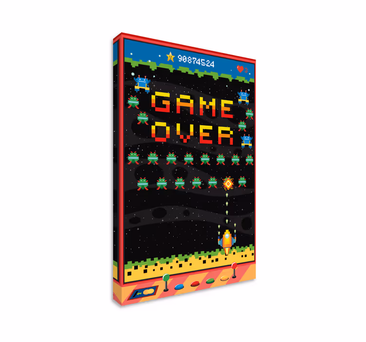 Ζωγραφική βιντεοπαιχνίδια Οθόνη arcade 8 bit - TenStickers