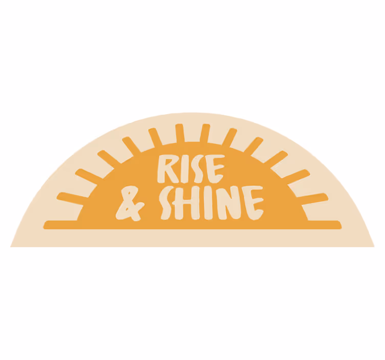 χαλακι μπανιου κείμενο " rise and shine - TenStickers