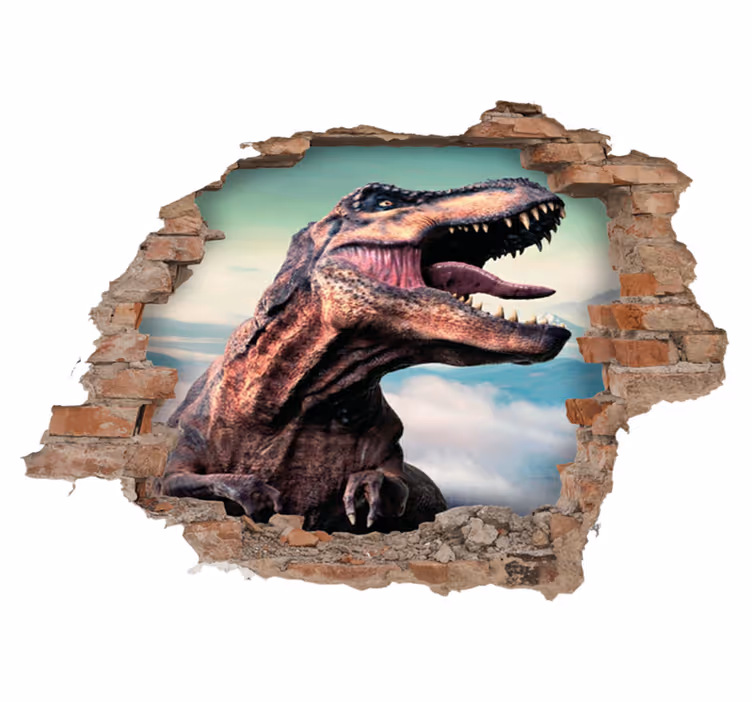 Χαλί με εκτύπωση ζώου Ρεαλιστικός 3d Τ-rex - TenStickers