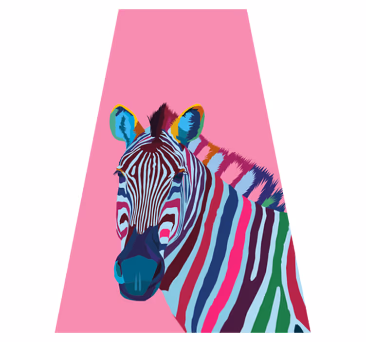 Xαλί με εκτύπωση ζώου zebra pop art iphone - TenStickers