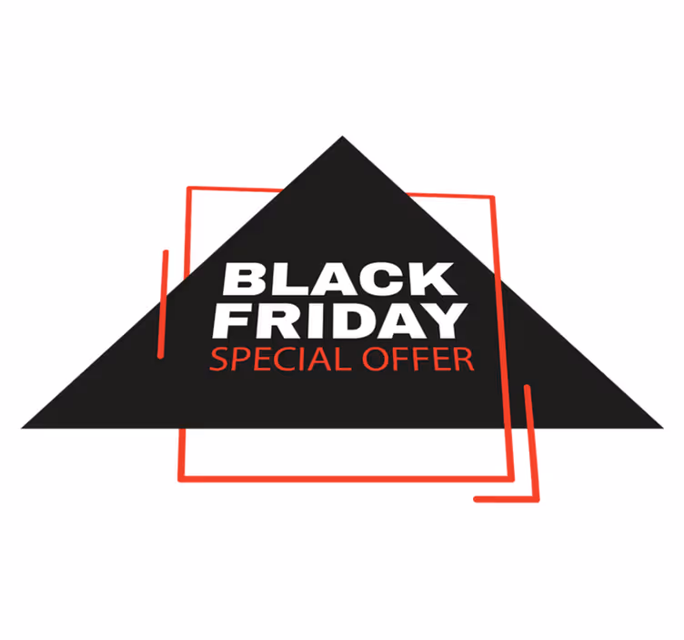 Μαύρο χαλί βινυλίου Παρασκευής για black friday - TenStickers