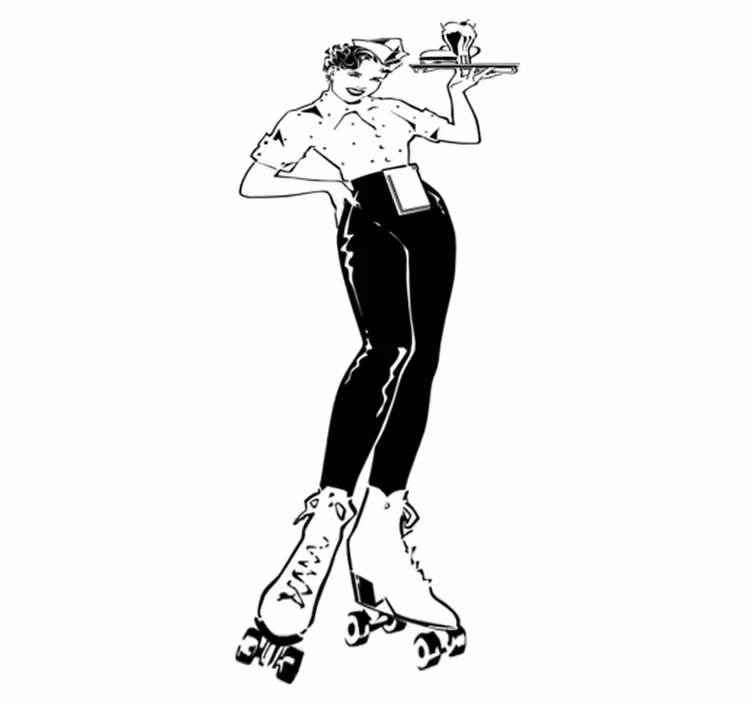 Χαλιά κουζίνας vintage σερβιτόρας - TenStickers