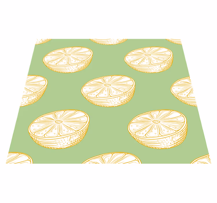 Χαλιά κουζίνας με σχέδιο χειροποίητου λεμονιού - TenStickers