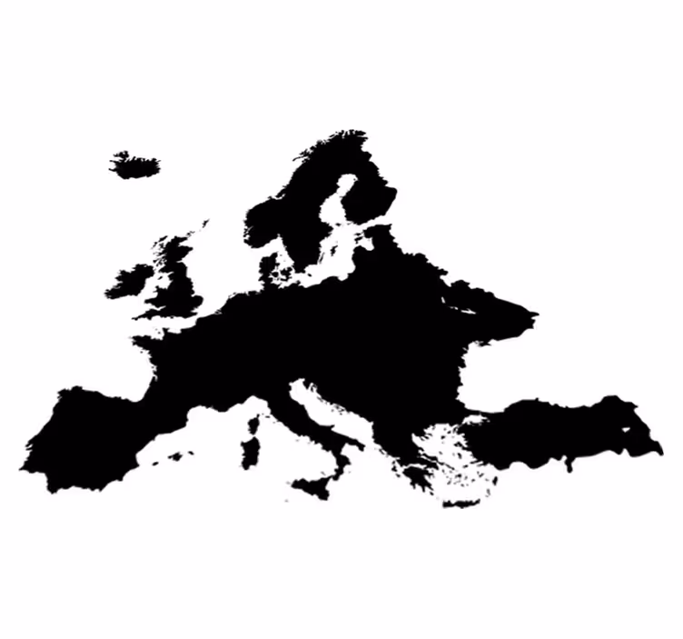 Χαλί παγκόσμιου χάρτη βινύλιο πίνακα Ευρώπης - TenStickers