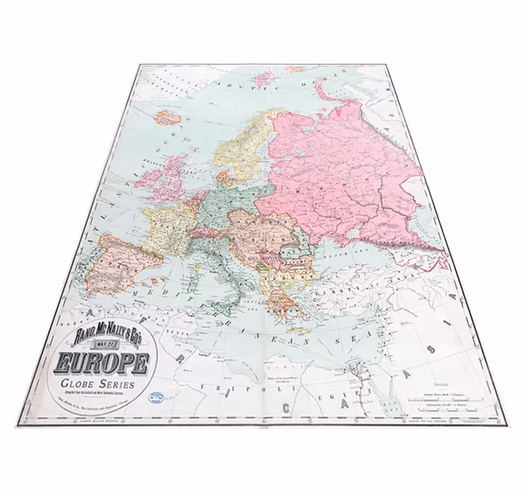 Χαλί παγκόσμιου χάρτη χάρτης Ευρώπης 1900 - TenStickers