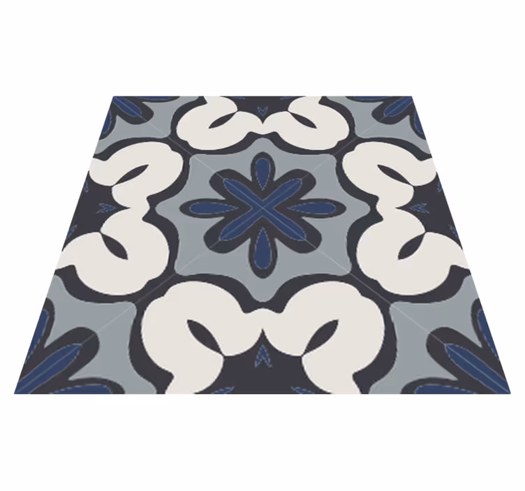 Χαλάκι μπάνιου σε υδραυλικό μπλε στυλ Γκράθια - TenStickers