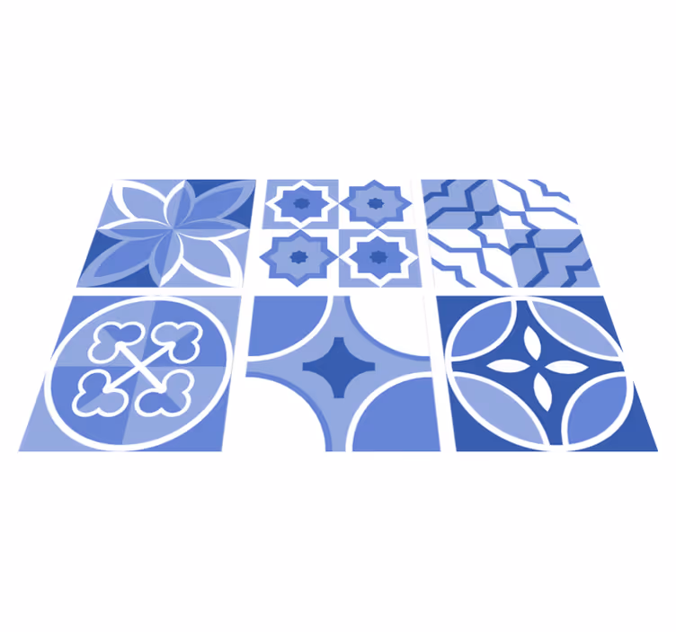 Χαλιά κουζίνας με πλακάκια azulejos cindito - TenStickers
